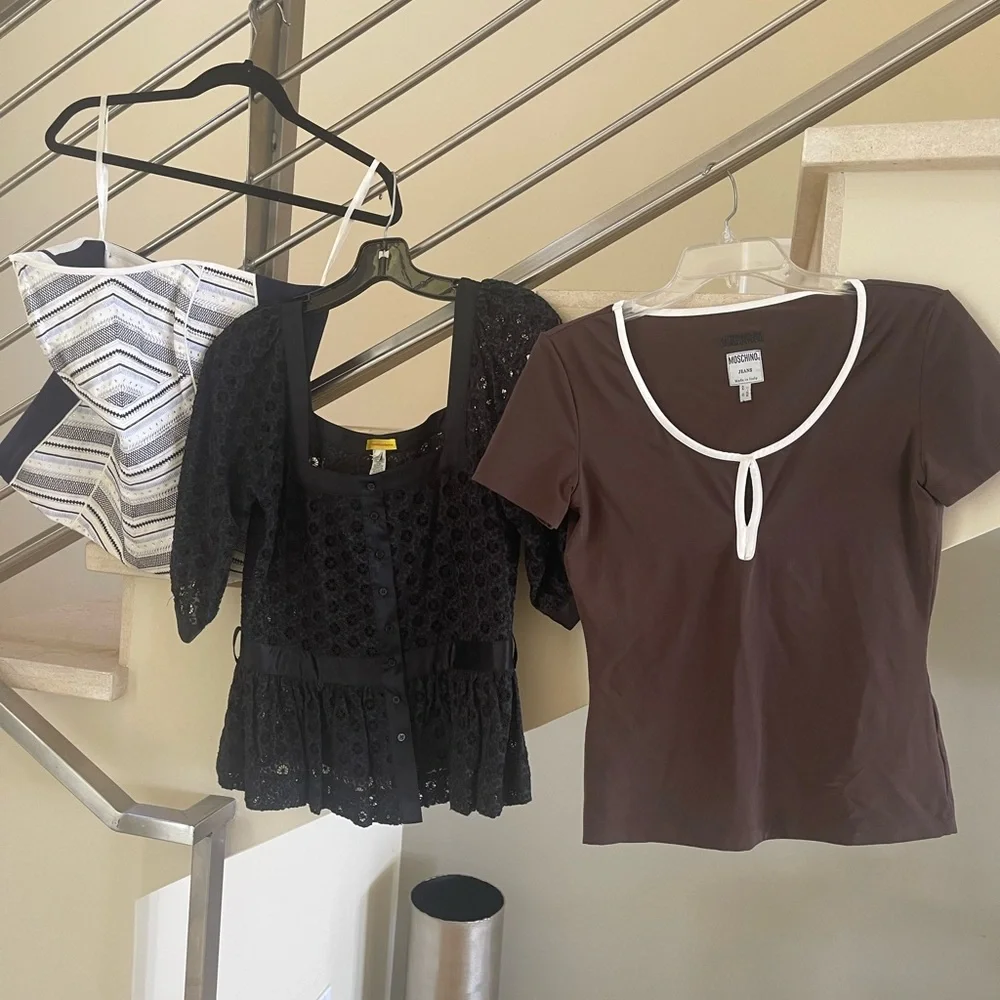 VINTAGE MOSCHINO BROWN TOP - Picture 8 of 10